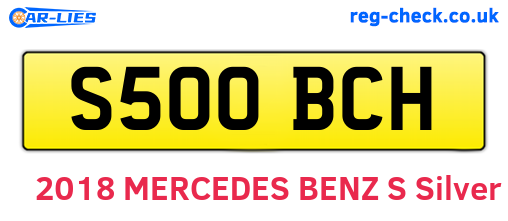 S500BCH are the vehicle registration plates.