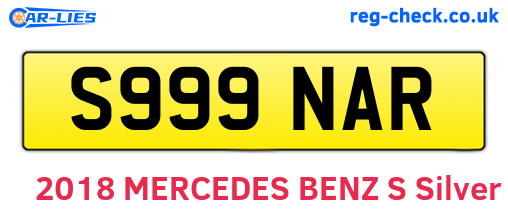 S999NAR are the vehicle registration plates.
