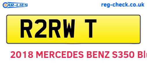 R2RWT are the vehicle registration plates.