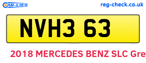 NVH363 are the vehicle registration plates.