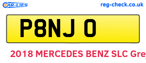 P8NJO are the vehicle registration plates.