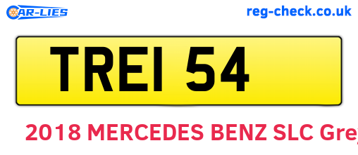 TRE154 are the vehicle registration plates.