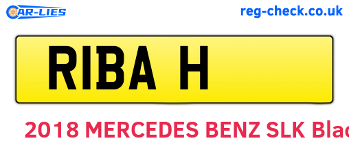 R1BAH are the vehicle registration plates.