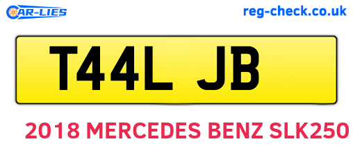 T44LJB are the vehicle registration plates.