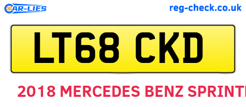 LT68CKD are the vehicle registration plates.