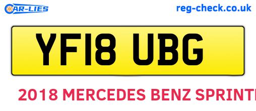 YF18UBG are the vehicle registration plates.