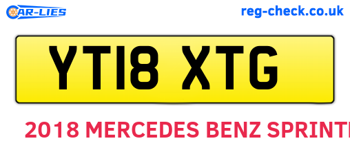 YT18XTG are the vehicle registration plates.