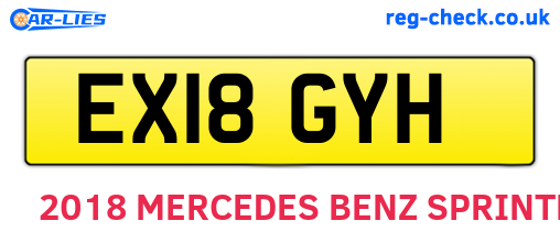 EX18GYH are the vehicle registration plates.