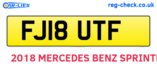 FJ18UTF are the vehicle registration plates.