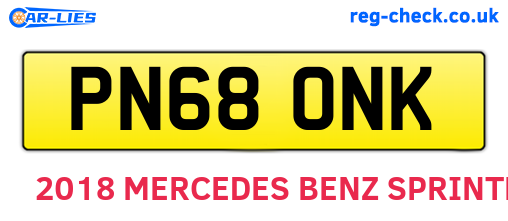 PN68ONK are the vehicle registration plates.