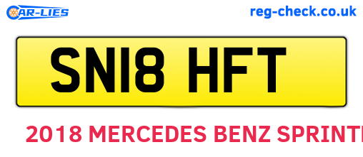 SN18HFT are the vehicle registration plates.