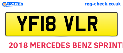 YF18VLR are the vehicle registration plates.