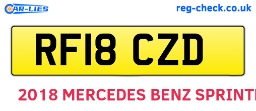 RF18CZD are the vehicle registration plates.