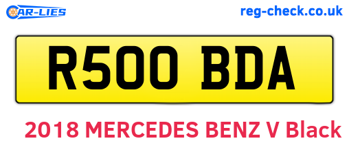 R500BDA are the vehicle registration plates.