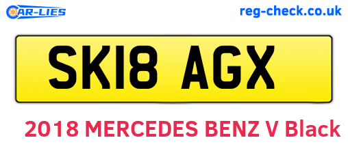 SK18AGX are the vehicle registration plates.