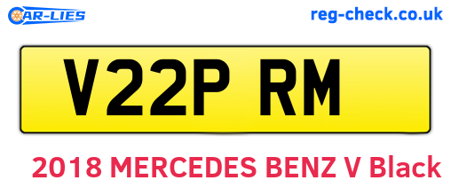V22PRM are the vehicle registration plates.