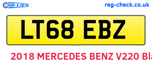 LT68EBZ are the vehicle registration plates.