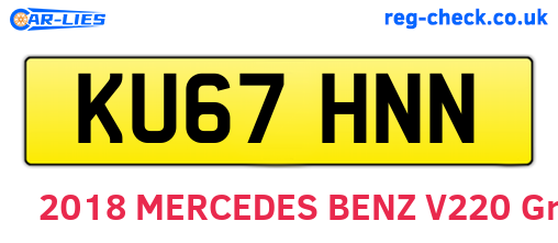 KU67HNN are the vehicle registration plates.