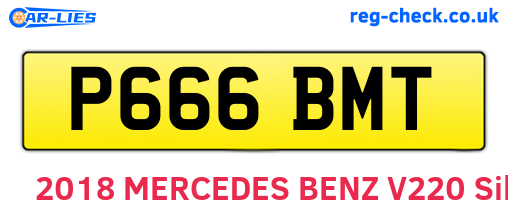 P666BMT are the vehicle registration plates.