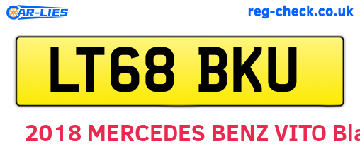 LT68BKU are the vehicle registration plates.