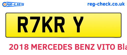 R7KRY are the vehicle registration plates.