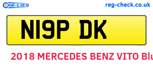 N19PDK are the vehicle registration plates.