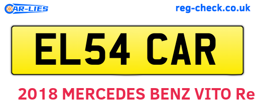 EL54CAR are the vehicle registration plates.