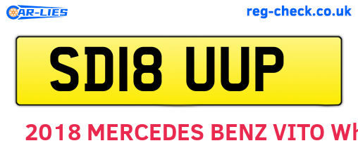 SD18UUP are the vehicle registration plates.