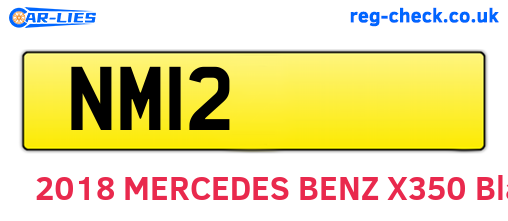 NM12 are the vehicle registration plates.