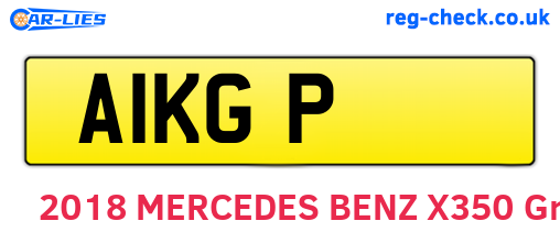 A1KGP are the vehicle registration plates.