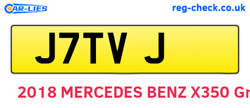 J7TVJ are the vehicle registration plates.