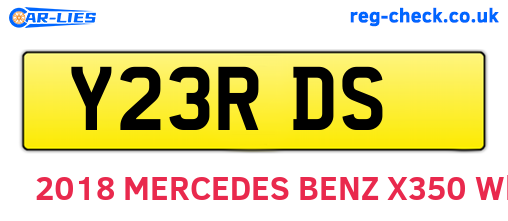 Y23RDS are the vehicle registration plates.