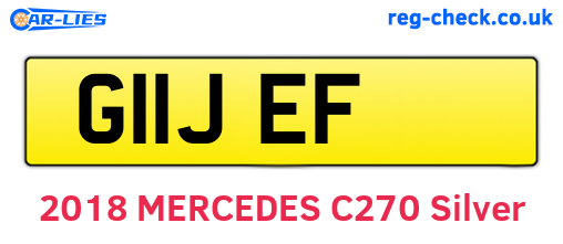 G11JEF are the vehicle registration plates.