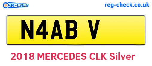 N4ABV are the vehicle registration plates.