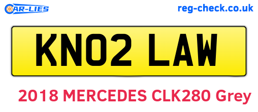 KN02LAW are the vehicle registration plates.