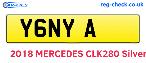 Y6NYA are the vehicle registration plates.