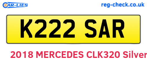 K222SAR are the vehicle registration plates.