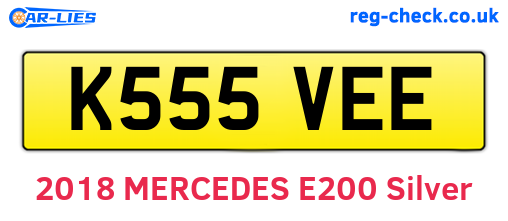 K555VEE are the vehicle registration plates.