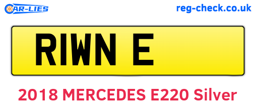 R1WNE are the vehicle registration plates.