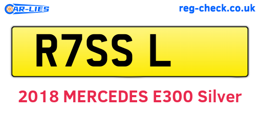 R7SSL are the vehicle registration plates.