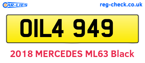 OIL4949 are the vehicle registration plates.