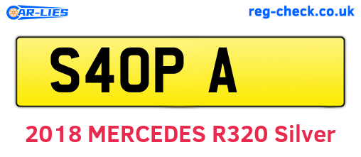 S4OPA are the vehicle registration plates.