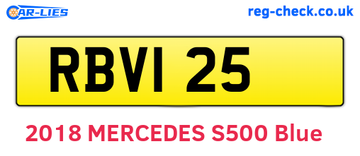 RBV125 are the vehicle registration plates.