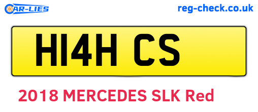 H14HCS are the vehicle registration plates.