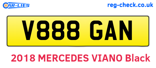 V888GAN are the vehicle registration plates.