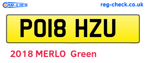 PO18HZU are the vehicle registration plates.