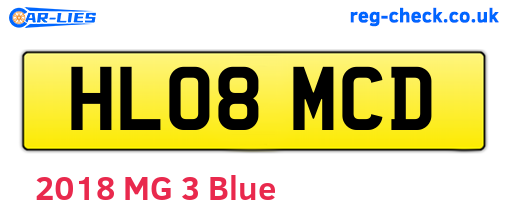 HL08MCD are the vehicle registration plates.