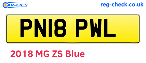 PN18PWL are the vehicle registration plates.