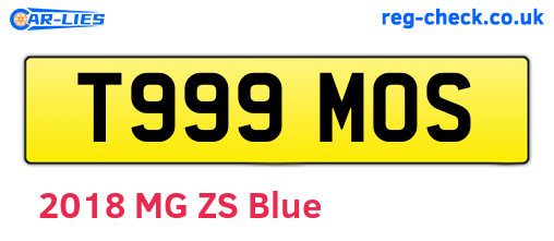 T999MOS are the vehicle registration plates.