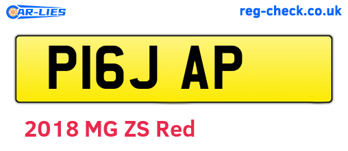 P16JAP are the vehicle registration plates.